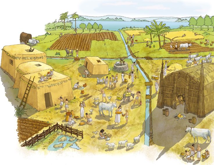 نقاشی از توسعه آبیاری و کشاورزی در میانرودان