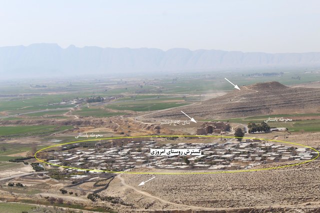 وضعیت توسعه روستای امروزی در محوطه کاخ باستانی اردشیر