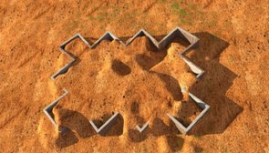 کشف قطعاتی از خشت