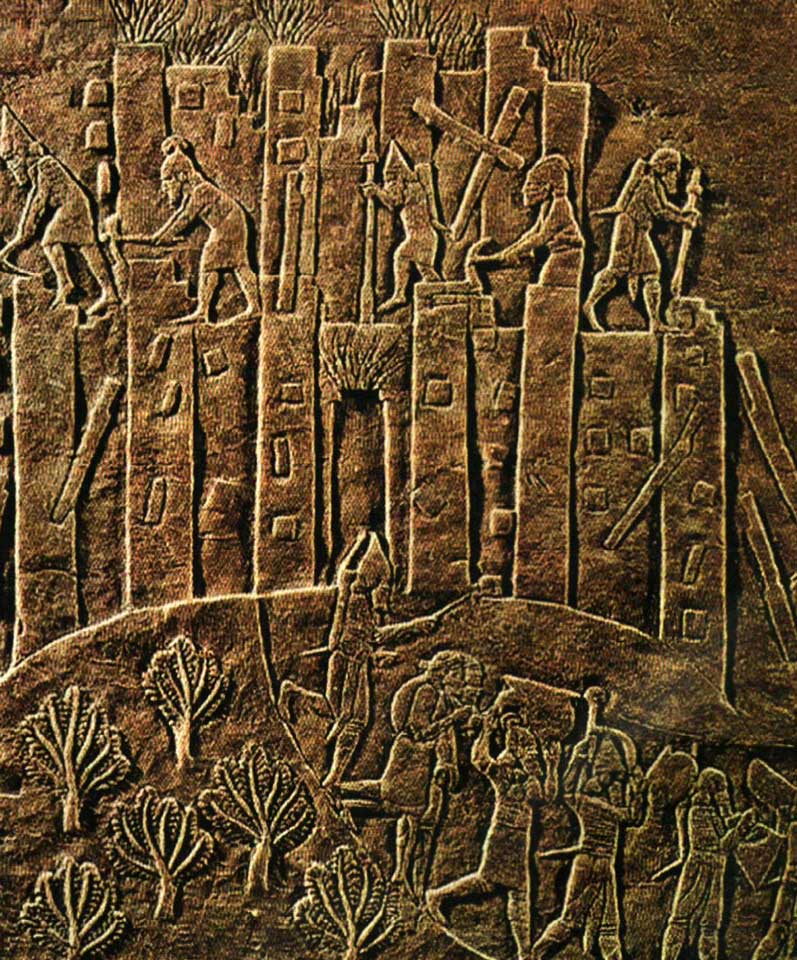 ارتش خونریز آشور در حال تخریب شوش