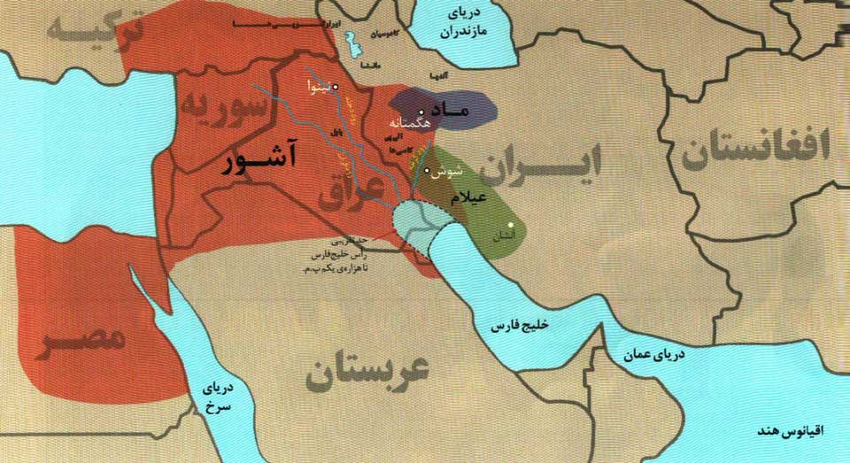 ایران و میان رودان بین 824 تا 600 پیش ازمیلاد