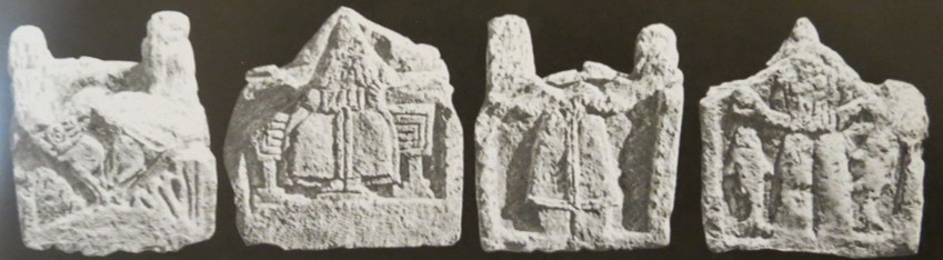 بیشاپور چهار سوی یک استودان که با نقوش ایزدان زینت شده است. دوران ساسانی موزه تهران