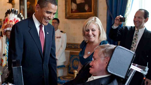 ملاقات اوباما و هاوکینگ