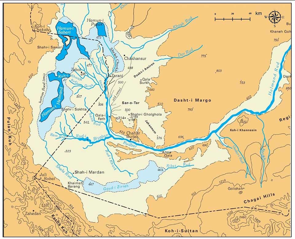 دریاچه هامون و رود هیرمند