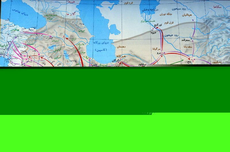 نقشه متصرفات زمان اردشیر و شاپور اول