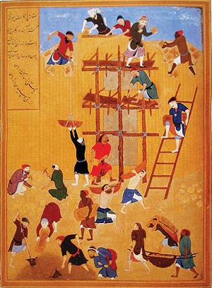 «ساختن قصر خورنق» منسوب به بهزاد