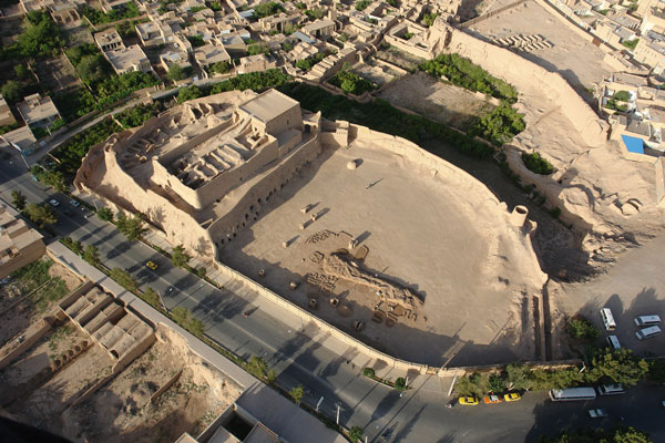 تصویر هوایی از نارین قلعه میبد یزد