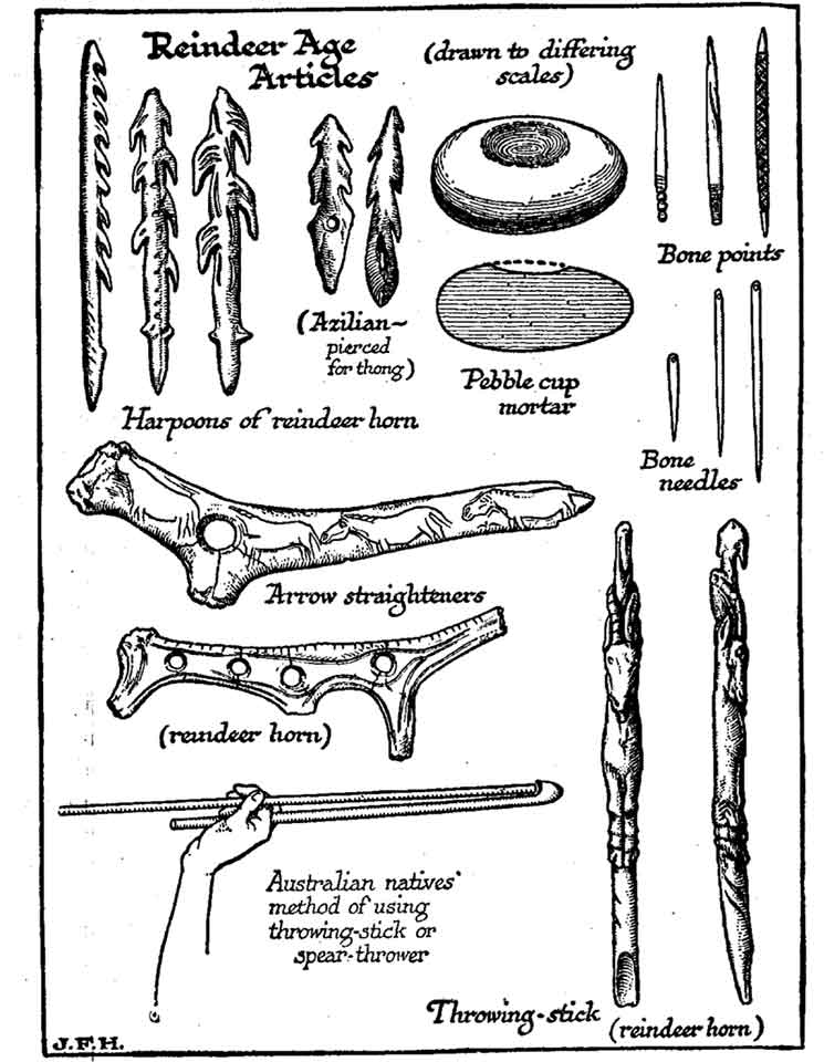 نمونه ابزارهای ساخته شده در دوره پارینه سنگی پایانی