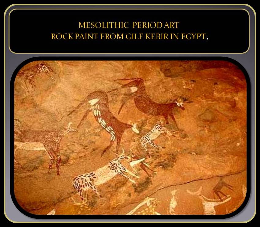 هنر نقاشی بر سنگ از دوران میان سنگی مصر جلف كبير (Gilf Kebir) 