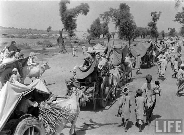 مهاجرت مرگبار میلیونی هندوها، سیکها و مسلمانان پس از استقلال پاکستان و هند از بریتانیا در 1947 میلادی
