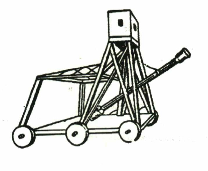 گرچه آشوری‌ها تا قرن‌ها با ادوات جنگی پیشرفته‌ی خود، قدرت بلامنازع منطقه بودند. در این طرح، طرحواره‌ای از یک منجنیق اشوری را از می‌بینید.