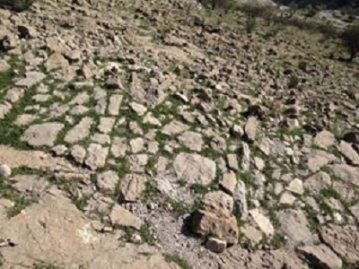 کشف جاده سنگفرش باستانی در تنگه «بوالحیات» فارس