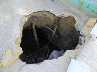 سقف شهر زیرزمینی «سامن» فرو ریخت