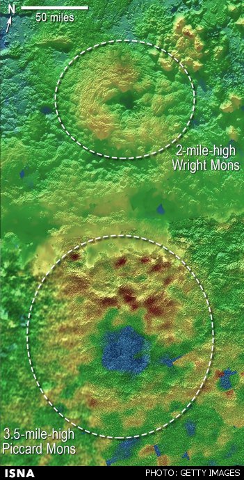 فضاپیمای افق‌های نو دو یخ‌فشان در سیاره پلوتو  کشف کرد.