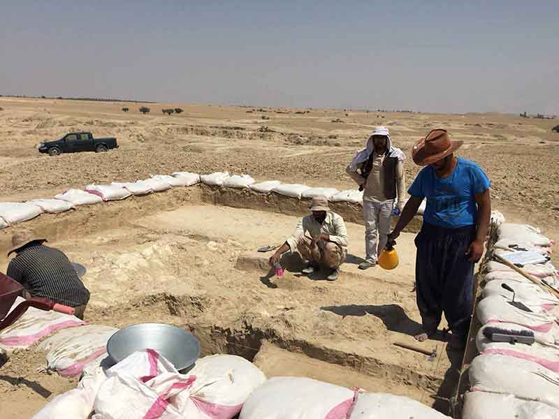 کشف آجرهای شاخص دوره هخامنشی در کاخ چرخاب