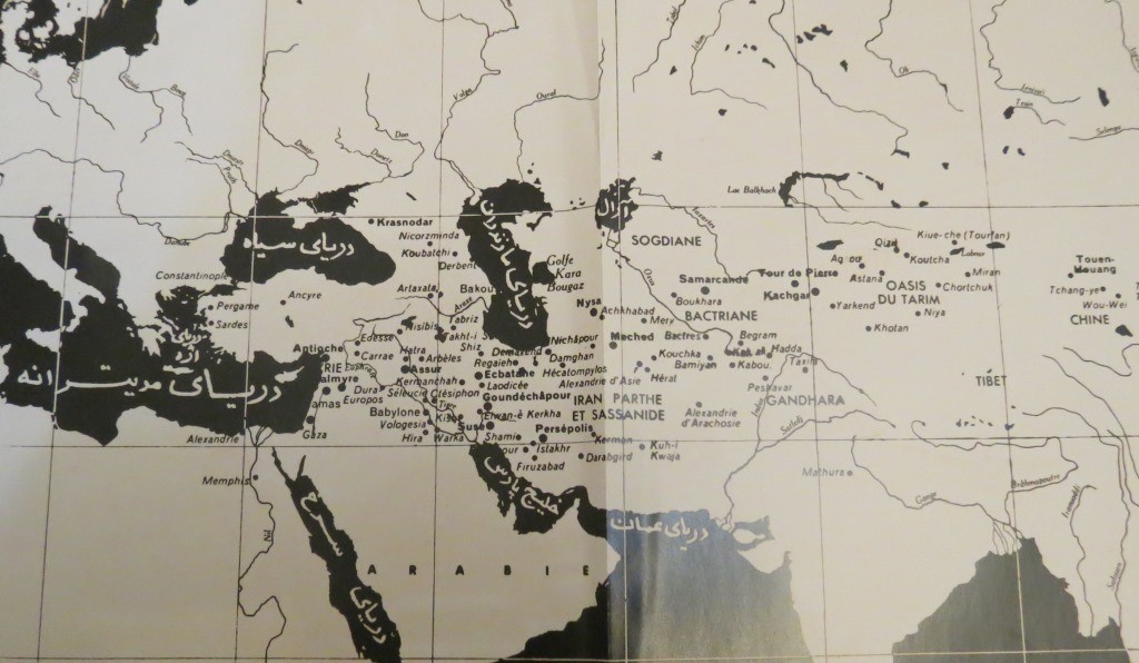 نقشه 2 - ایران پارتی و ساسانی در دوران کهن (گریشمن، 1390:454)