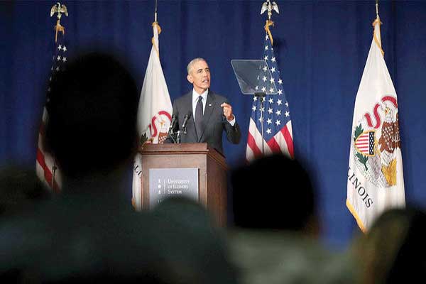 نطق آتشین اوباما علیه ترامپ